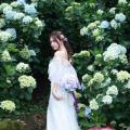 Beautiful Bride and Hydrangea Flowers - 14