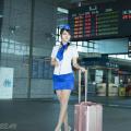 Sun Hui Tong   Stewardess High speed Railway - 040