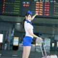 Sun Hui Tong   Stewardess High speed Railway - 056