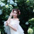Beautiful Bride and Hydrangea Flowers - 03