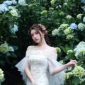 Beautiful Bride and Hydrangea Flowers - 06