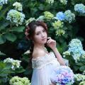 Beautiful Bride and Hydrangea Flowers - 10