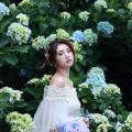 Beautiful Bride and Hydrangea Flowers - 11