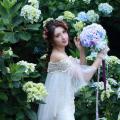 Beautiful Bride and Hydrangea Flowers - 13