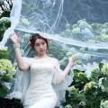 Beautiful Bride and Hydrangea Flowers - 19
