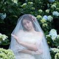 Beautiful Bride and Hydrangea Flowers - 24