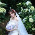 Beautiful Bride and Hydrangea Flowers - 28