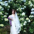 Beautiful Bride and Hydrangea Flowers - 30