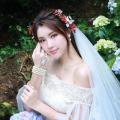 Beautiful Bride and Hydrangea Flowers - 35
