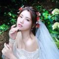 Beautiful Bride and Hydrangea Flowers - 36
