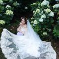 Beautiful Bride and Hydrangea Flowers - 37