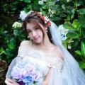 Beautiful Bride and Hydrangea Flowers - 39