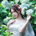 Beautiful Bride and Hydrangea Flowers - 43