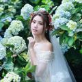 Beautiful Bride and Hydrangea Flowers - 50