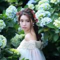 Beautiful Bride and Hydrangea Flowers - 53