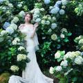 Beautiful Bride and Hydrangea Flowers - 54