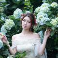 Beautiful Bride and Hydrangea Flowers - 59