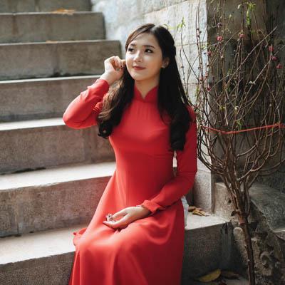 Áo Dài Đỏ Việt Nam 06