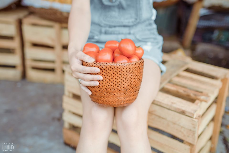 Gái xinh bên giỏ cà chua – photo 7