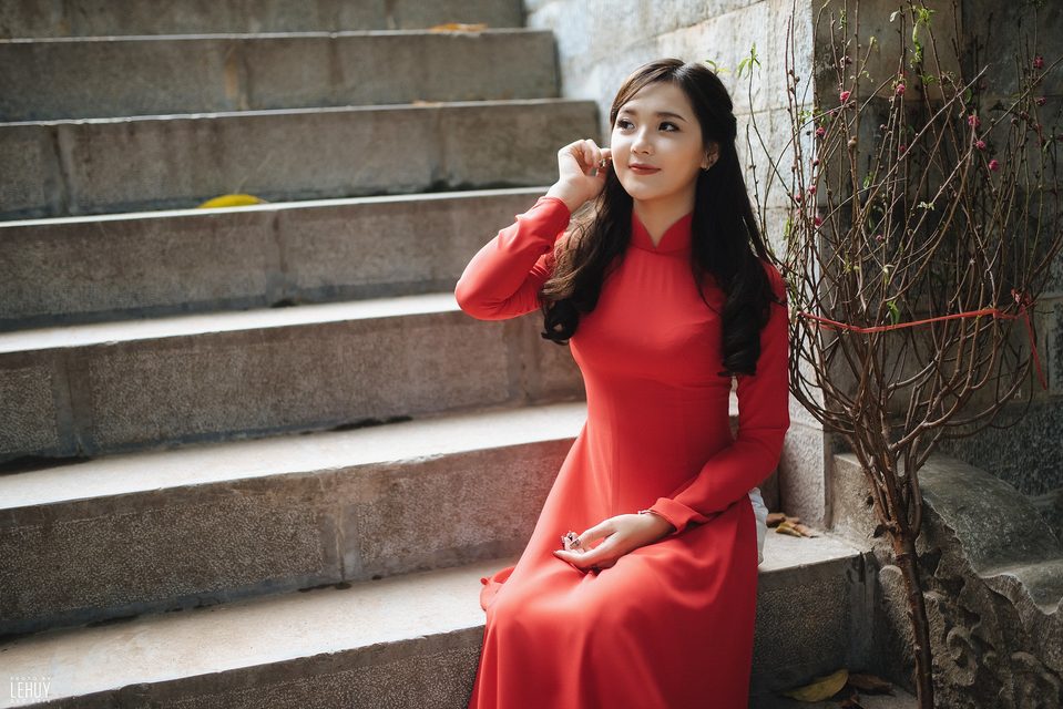 Áo Dài Đỏ Việt Nam – photo 6