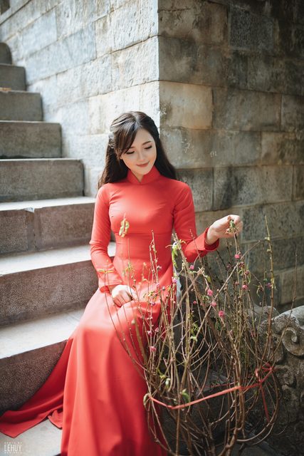 Áo Dài Đỏ Việt Nam – photo 7