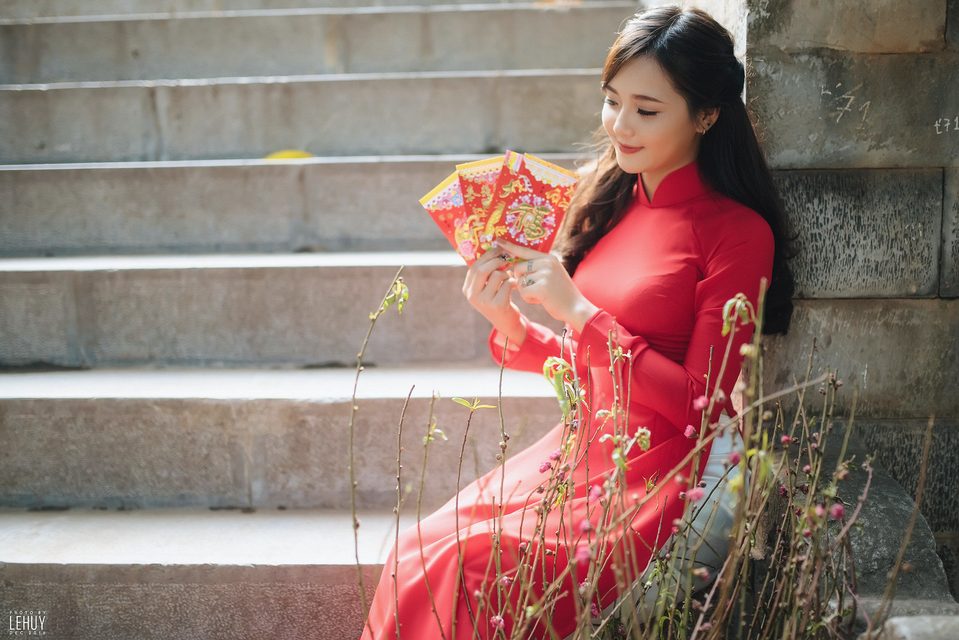 Áo Dài Đỏ Việt Nam – photo 8