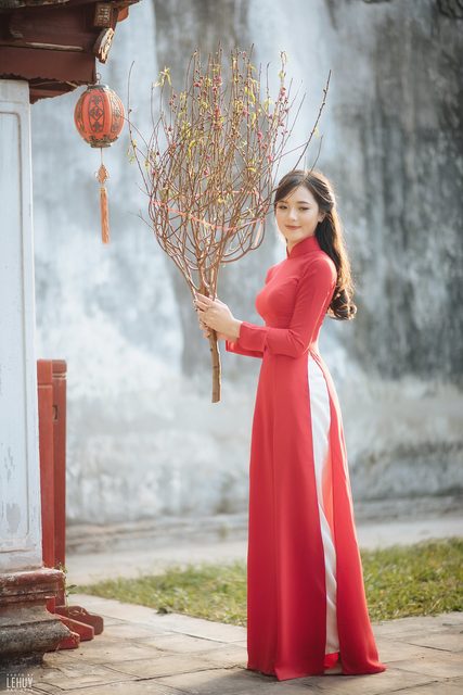Áo Dài Đỏ Việt Nam – photo 10