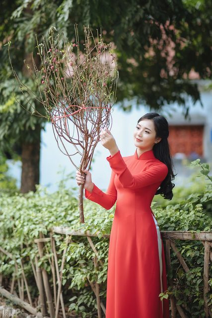 Áo Dài Đỏ Việt Nam – photo 15
