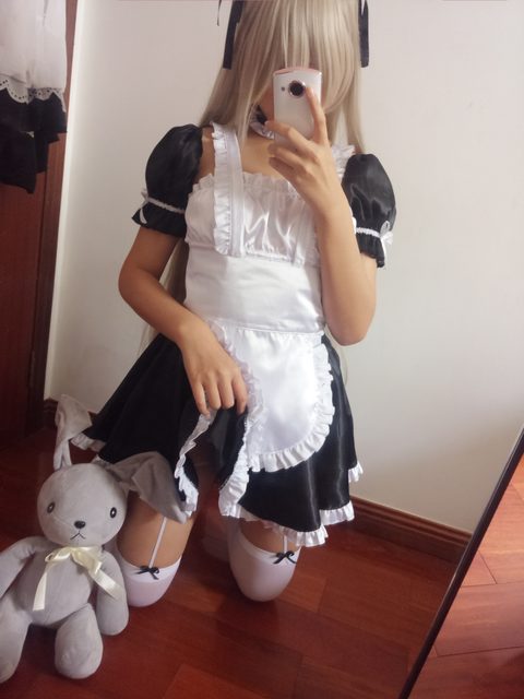 Manh Muội Tự Chụp - Trang Phục Hầu Gái - 萌妹自拍-女仆装穹妹 – ảnh 1