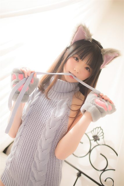 Áo Len Lộ Lưng - 萌娘的露背毛衣 – photo 3