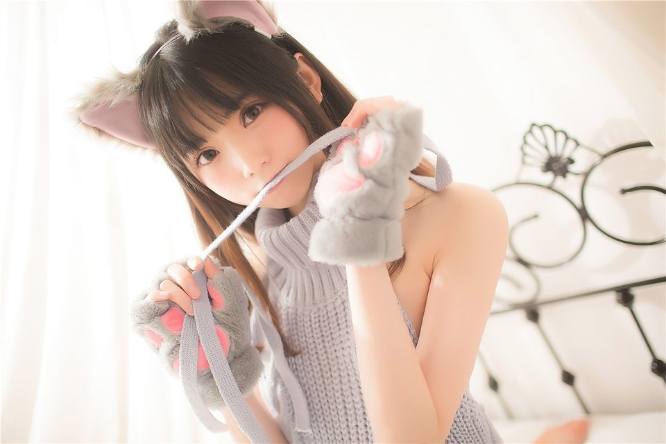 Áo Len Lộ Lưng - 萌娘的露背毛衣 – photo 16