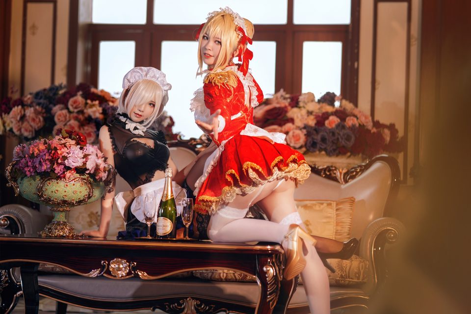 面饼仙儿&半半子 - Claudius x Kyrielight Maid – photo 2
